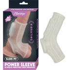 Power Sleeve Blanca Funda Vibratoria para Pene - funda peneana para mayor grosor