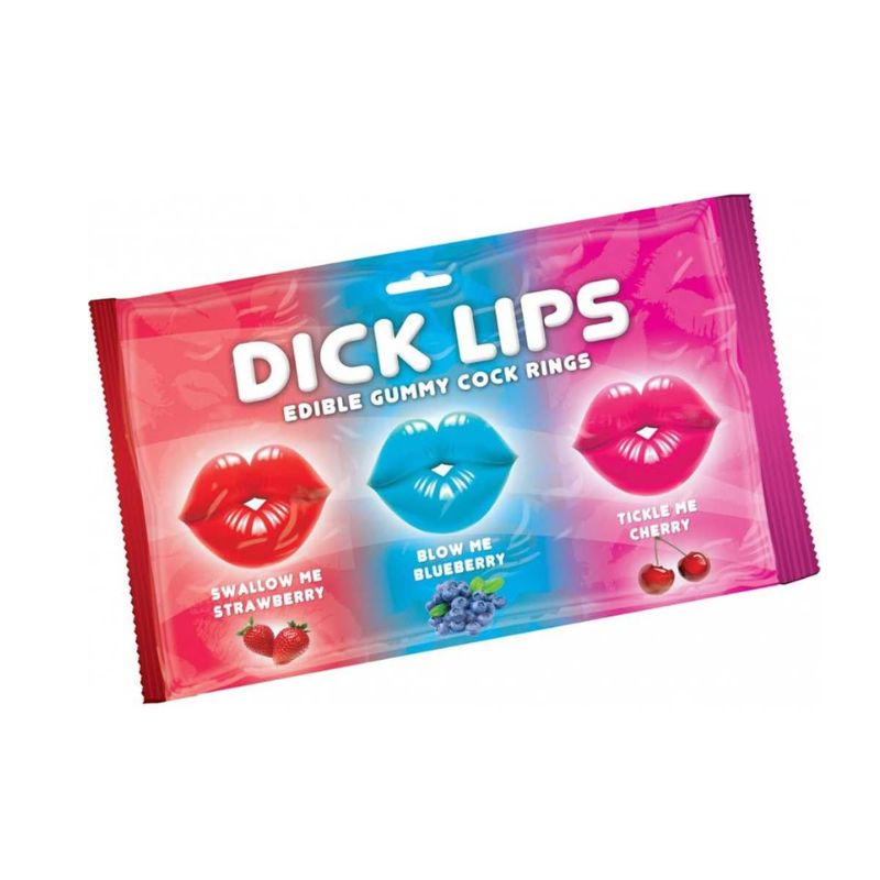 Dick Lips Gummy Cock Rings – Anillos Comestibles Multisabor