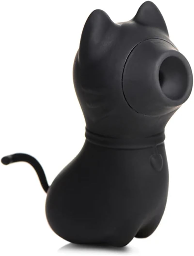 Sucky Kitty 7X Estimulador de Clítoris Negro – Succión y Vibración - succionador de clítoris