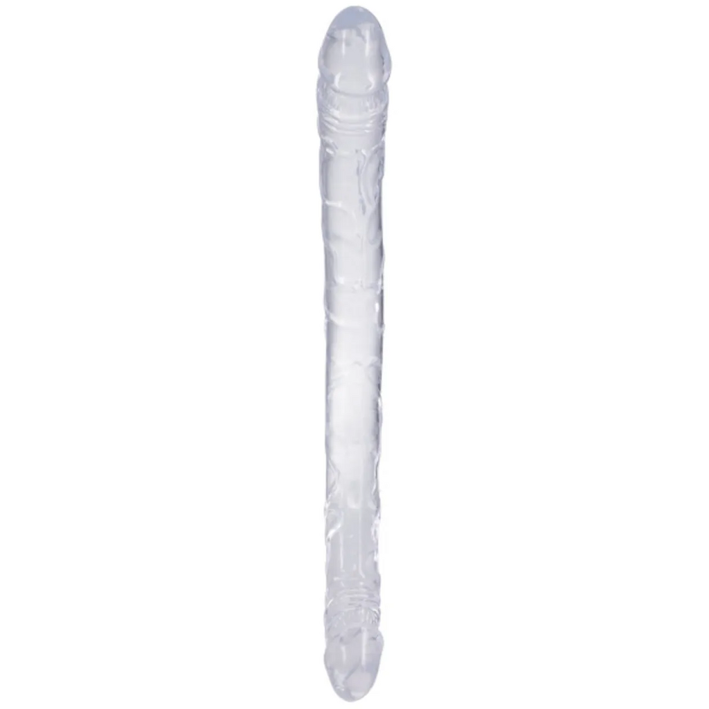 Doc Johnson Double Dong 33 cm Transparente – Dildo Doble - consolador realista