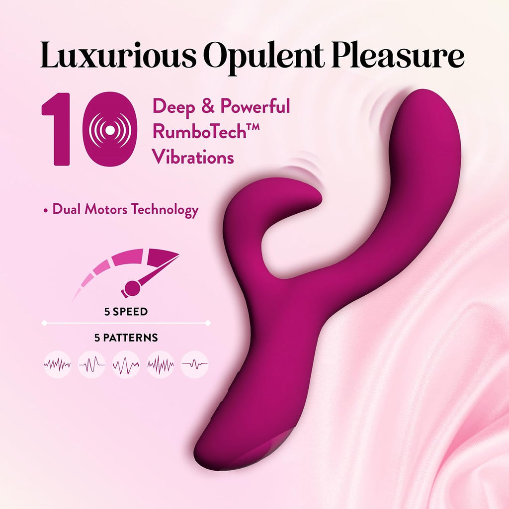 Quinn Rabbit Vibrador Triple Estimulación Blush - estimulador clítoris y punto G
