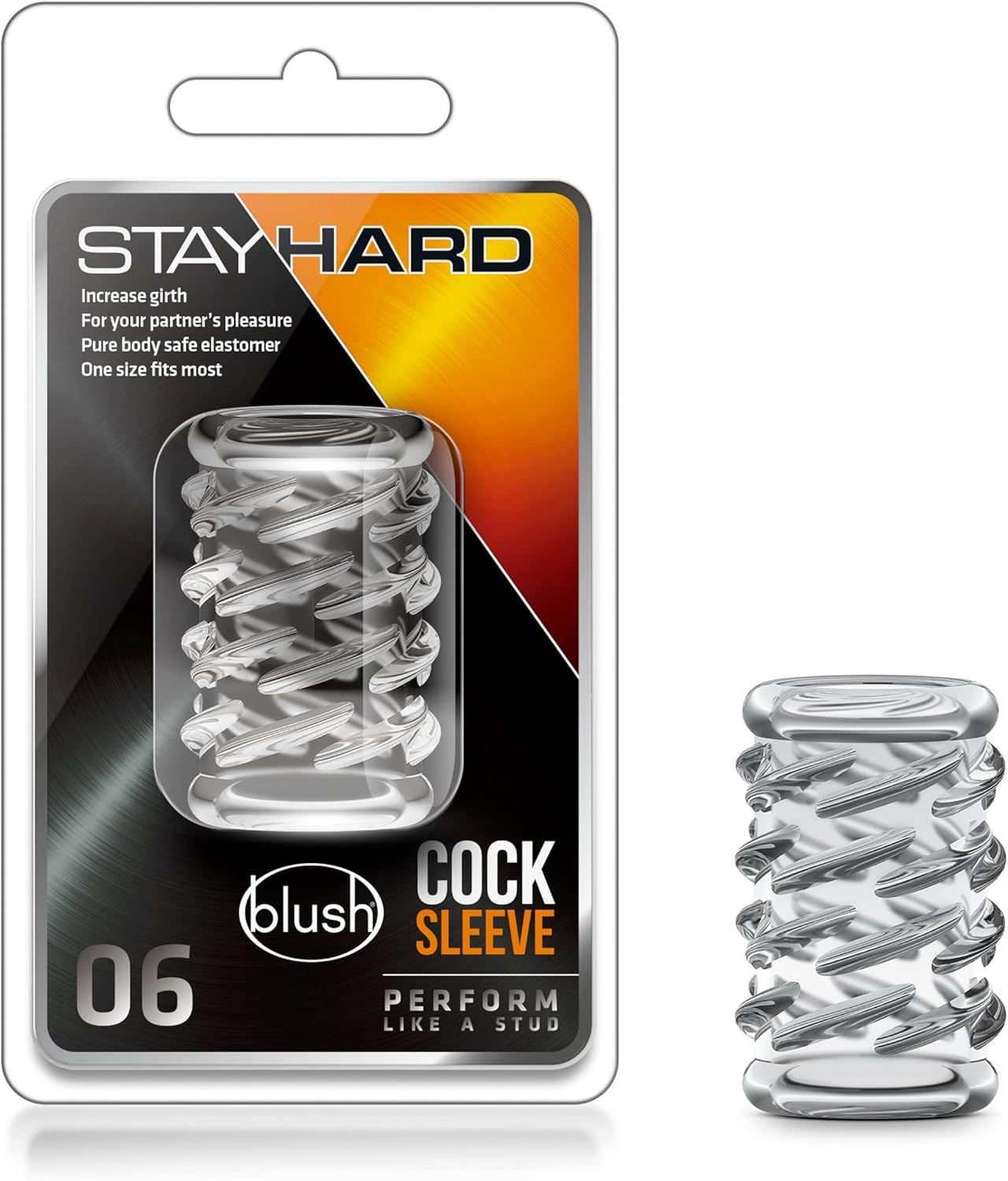 Stay Hard Manga para Pene 06 Clear – Elástica y Texturizada
