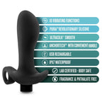 Anal Adventures Platinum Masajeador Prostático 01 Negro - juguete anal body safe