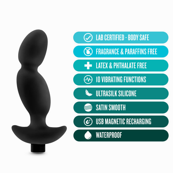 Anal Adventures Platinum Masajeador Prostático 04 Negro - tapón anal para parejas