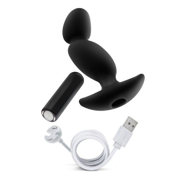 Anal Adventures Platinum Masajeador Prostático 04 Negro - juguete anal body safe