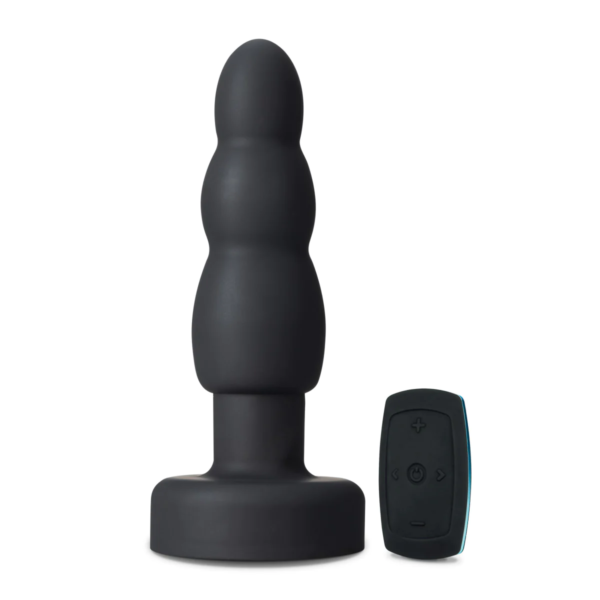 Anal Adventures Platinum Plug Propel Negro – Vibración Dinámica - plug anal de silicona