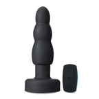 Anal Adventures Platinum Plug Propel Negro – Vibración Dinámica - plug anal de silicona