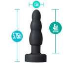 Anal Adventures Platinum Plug Propel Negro – Vibración Dinámica - plug anal con vibración