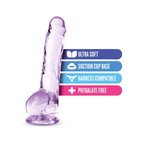 Naturally Yours Crystalline Dildo con Ventosa Realista 20.3 cm - dildo con ventosa