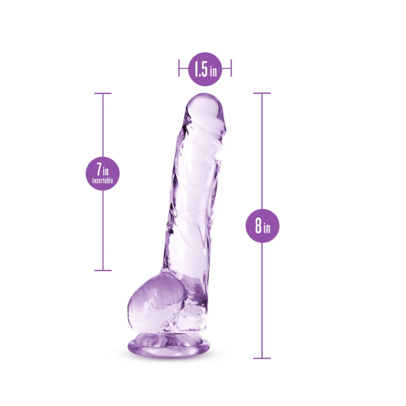 Naturally Yours Crystalline Dildo con Ventosa Realista 20.3 cm - consolador realista