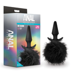 Anal Adventures Platinum Plug con Cola de Conejo Negro