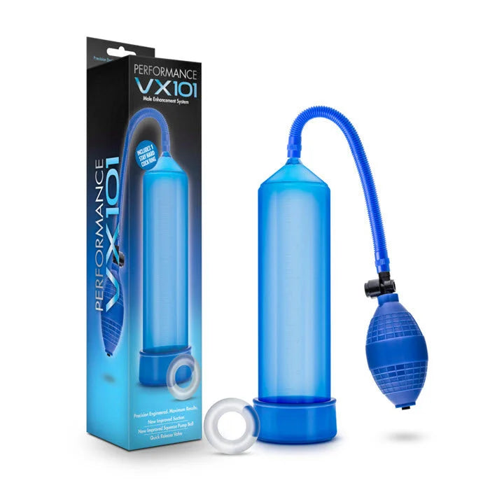 Bomba de Pene Performance VX101 Azul – Succión Potente