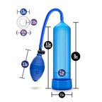 Bomba de Pene Performance VX101 Azul – Succión Potente - bomba de vacío manual
