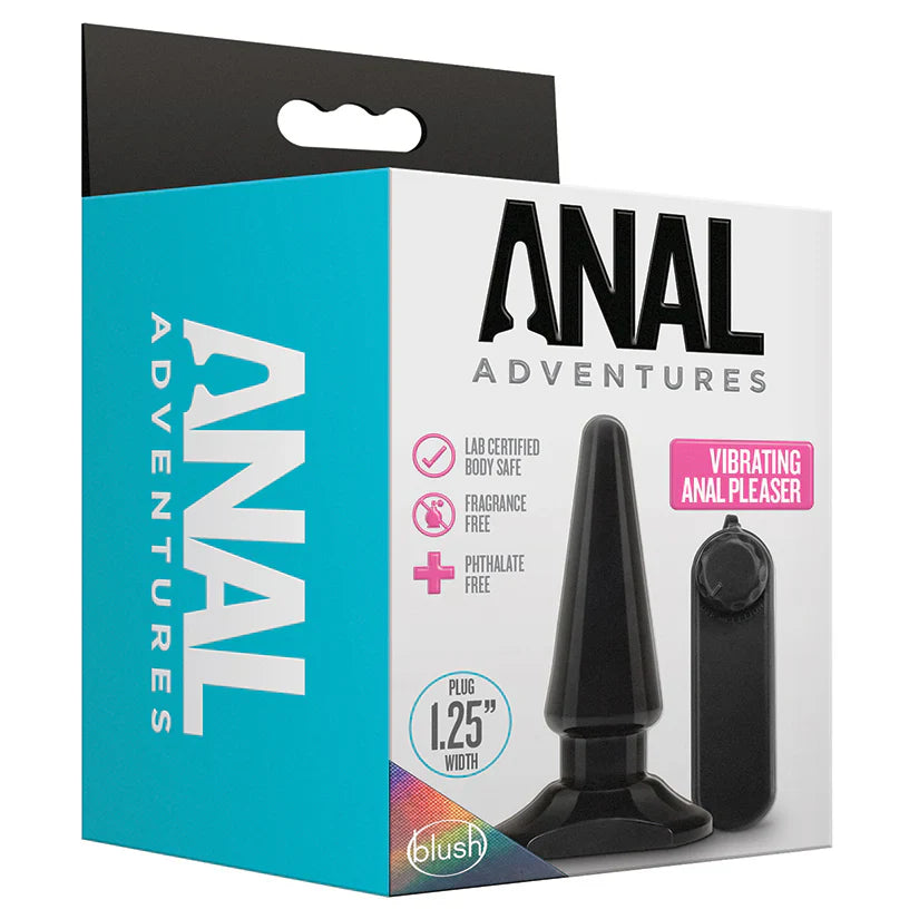 Anal Adventures Plug Vibrador Básico Negro – Para Principiantes