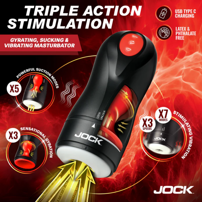 Jock Gyroblast – Masturbador Giratorio y Succionador - sex toy masculino discreto