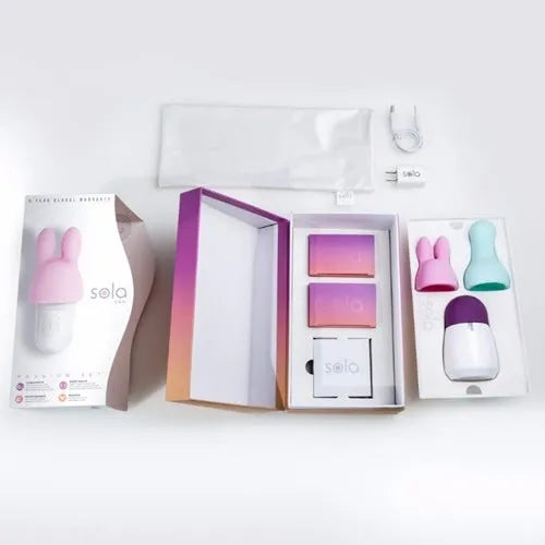 Sola Passion Set 3 en 1 – Masajeador Vibrador de Silicona - succionador de clítoris