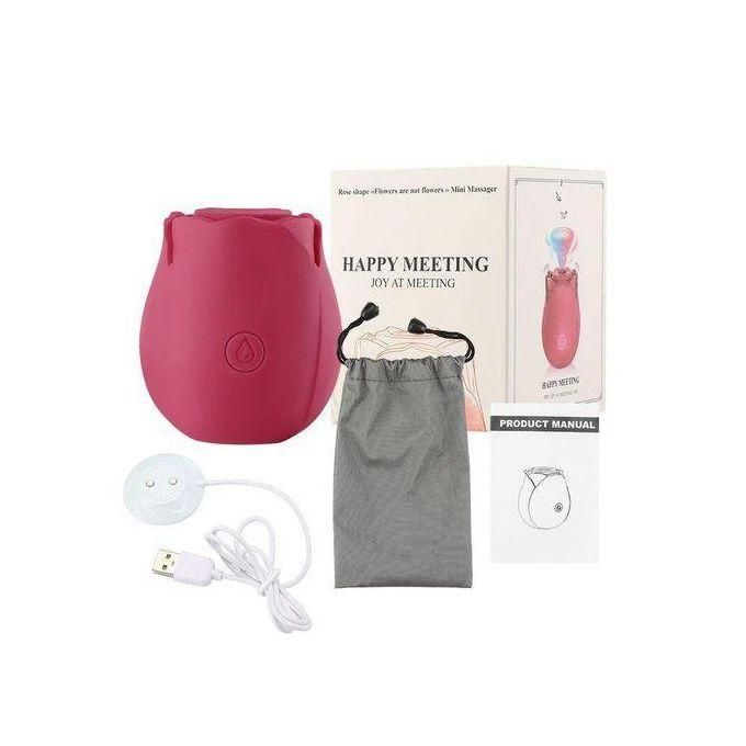 Succionador y vibrador clitorial Happy Meeting Rose - Imagen 2 | La Juguetería de Adultos