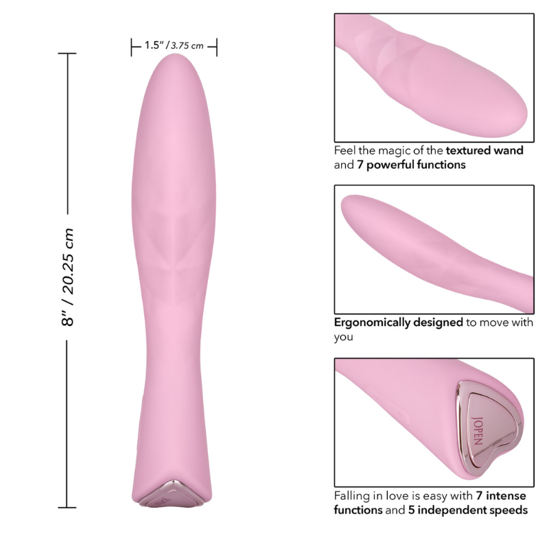 Jopen Amour Wand CalExotics – Varita de Silicona Premium Recargable - masajeador con succión por aire