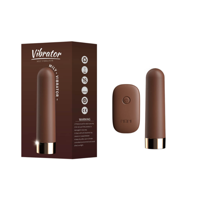 Mily Vibrator Bala Recargable 10 Funciones – Café