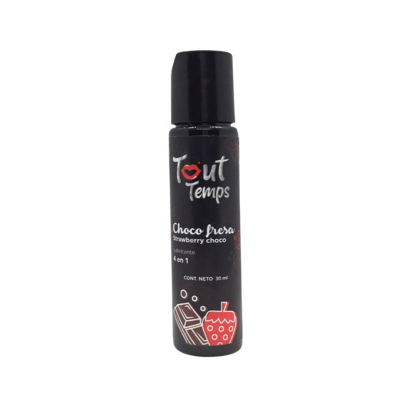 Tout Temps Lubricante Sabor Choco Fresa 30 ml para Sexo Oral