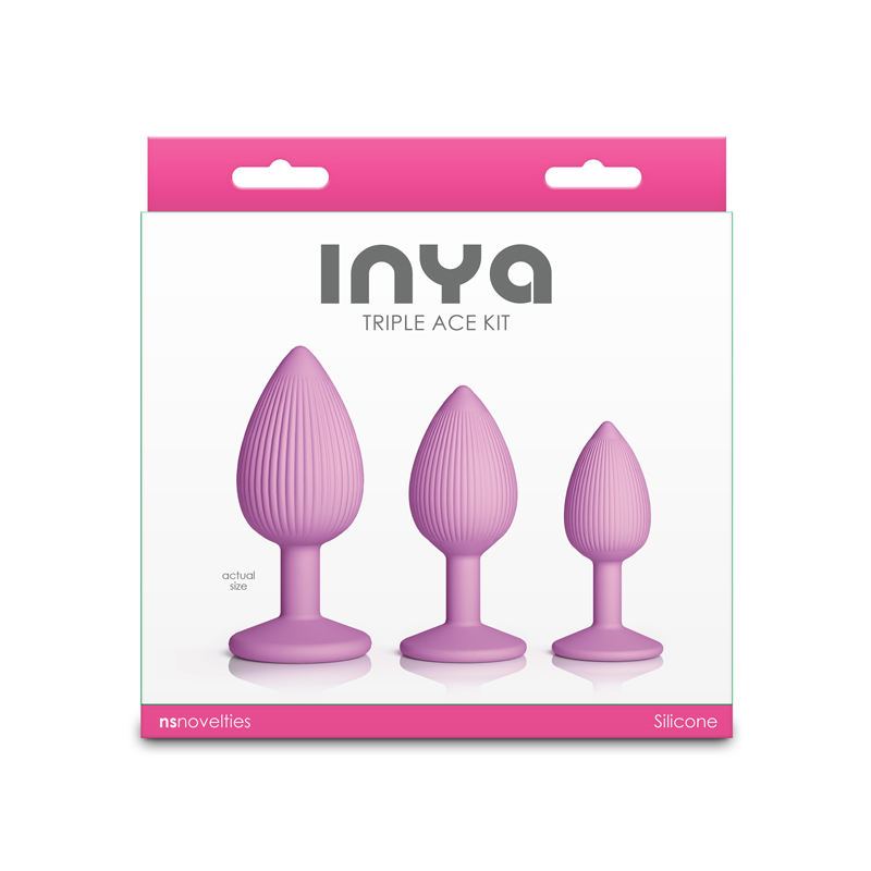 Inya Triple Ace Blush – Kit de 3 Plugs para Estimulación Completa