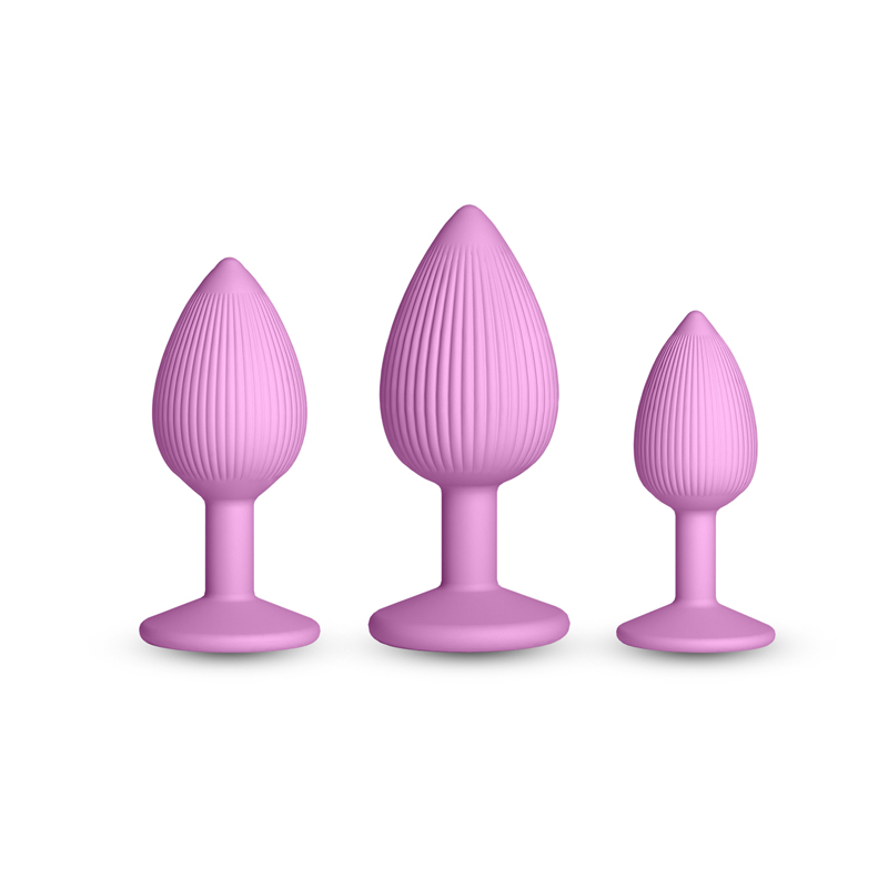 Inya Triple Ace Blush – Kit de 3 Plugs para Estimulación Completa - plug anal de silicona