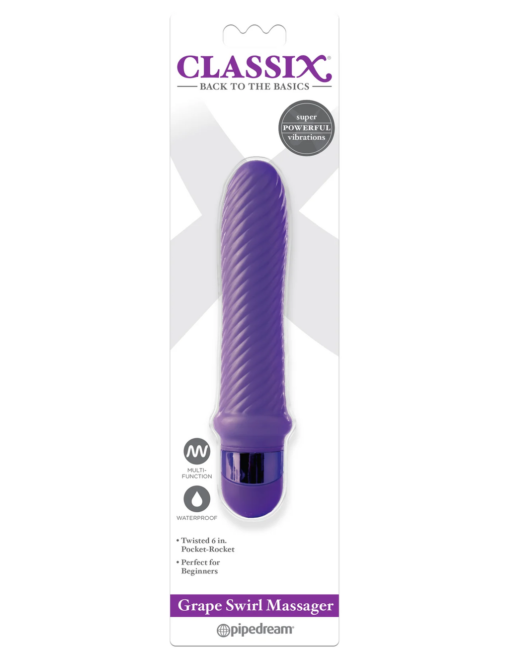 Grape Swirl Classix Morado Pipedream – Vibrador con Espiral