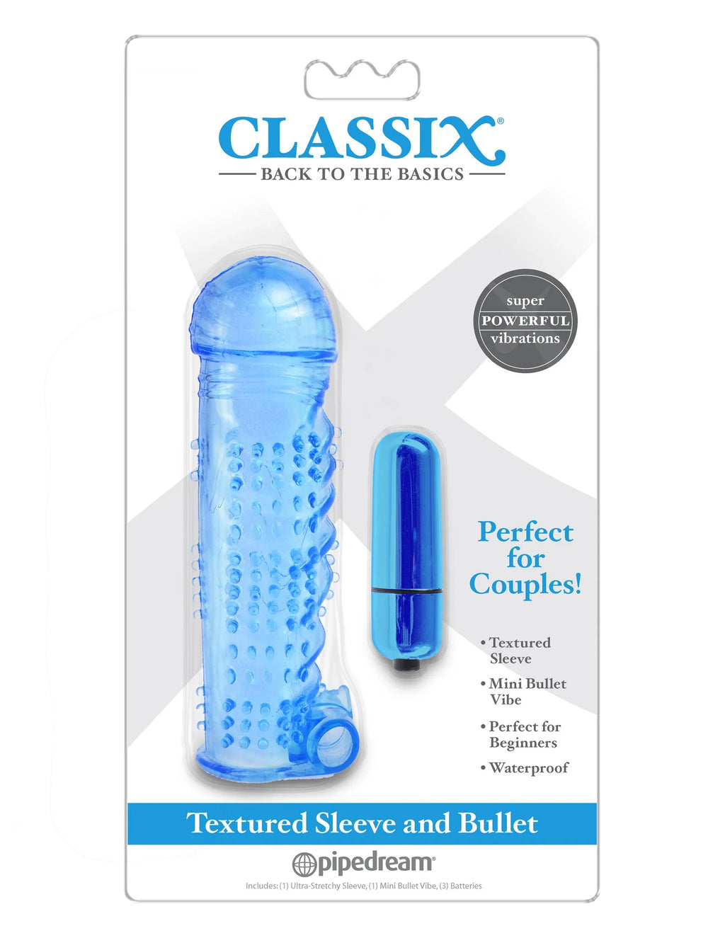 Funda Texturizada con Bala Vibradora Classix Pipedream Extensión