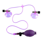 Super Suck-Hers Pinzas Vibradoras para Pezones Morado/Plata - kit bondage para parejas