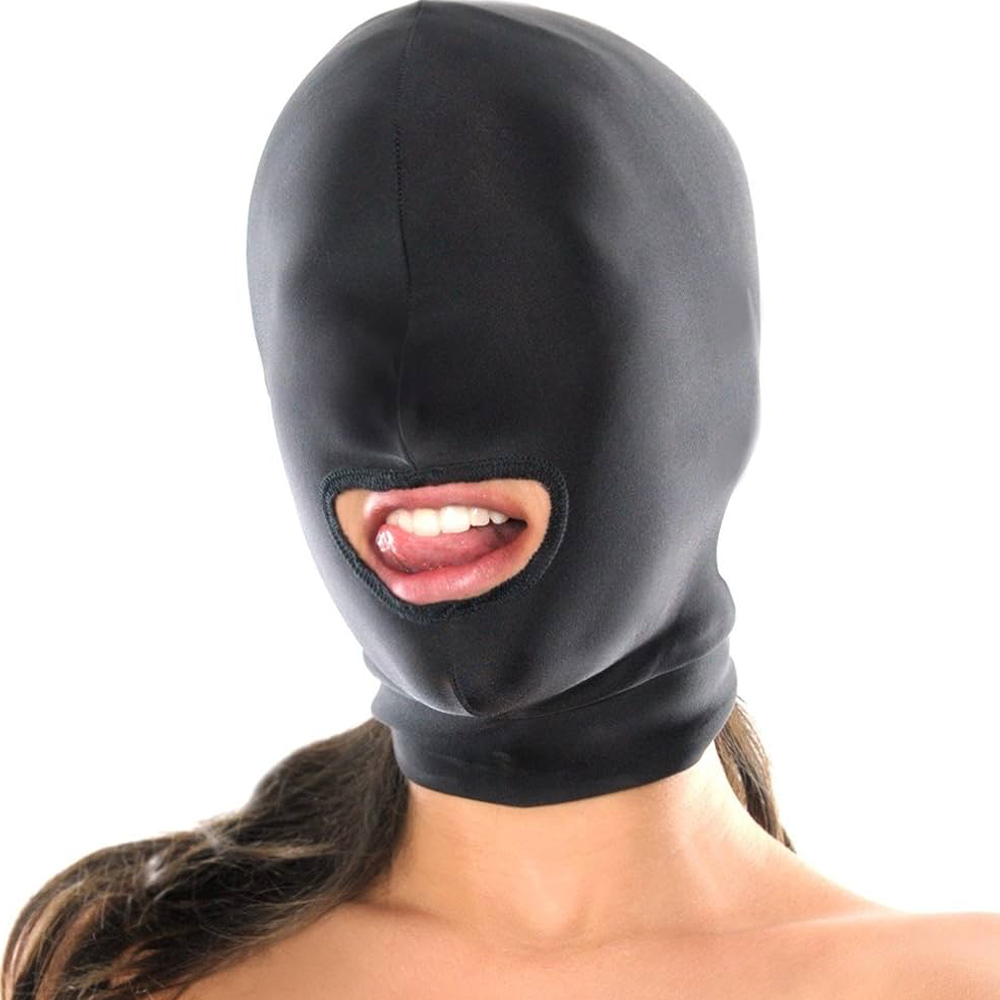 Capucha Spandex Open Mouth Negro Pipedream BDSM