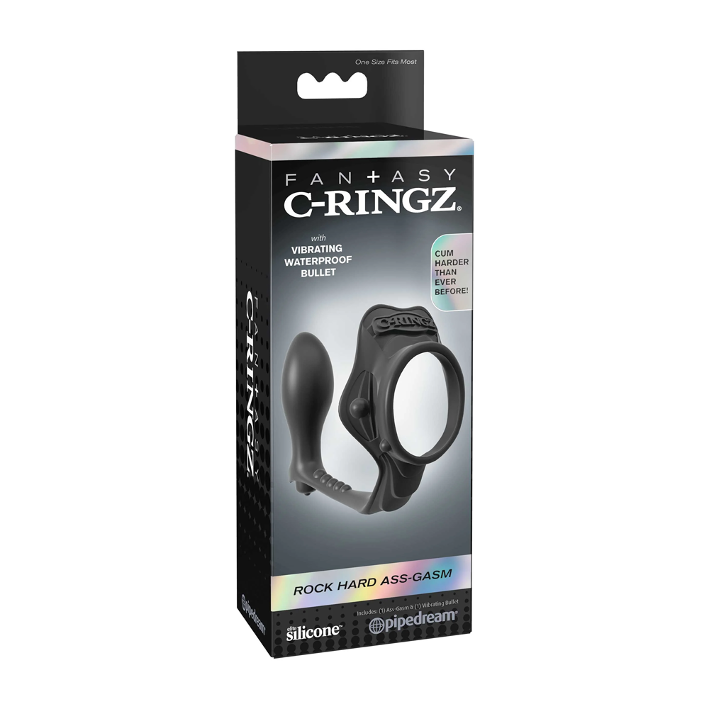 Rock Hard Ass-Gasm Anillo Vibrador Pipedream Negro
