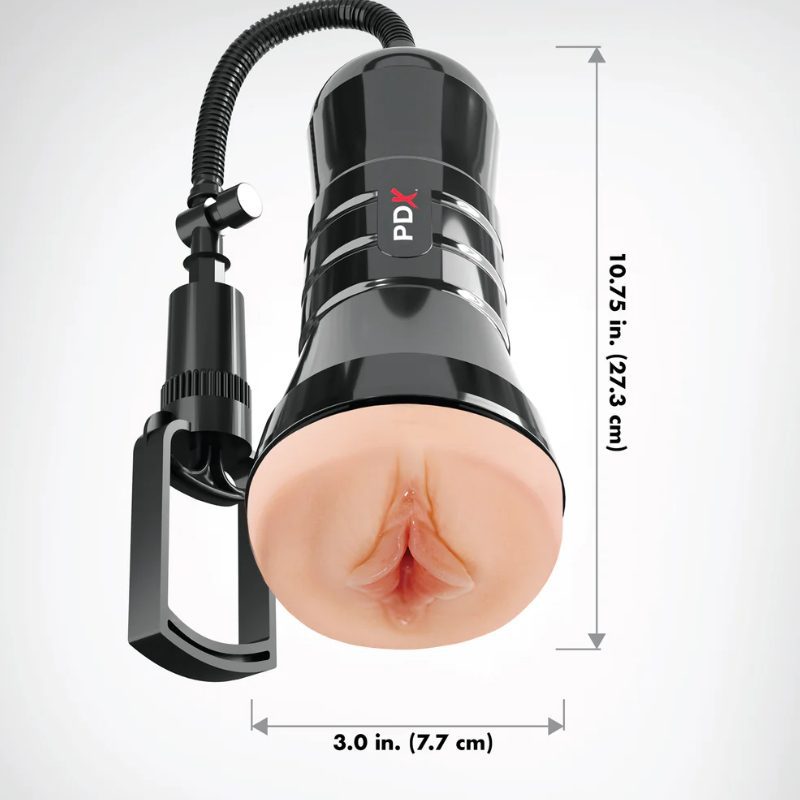 PDX Extreme Super Sucker XXL – Masturbador Transparente - masturbador realista para hombre