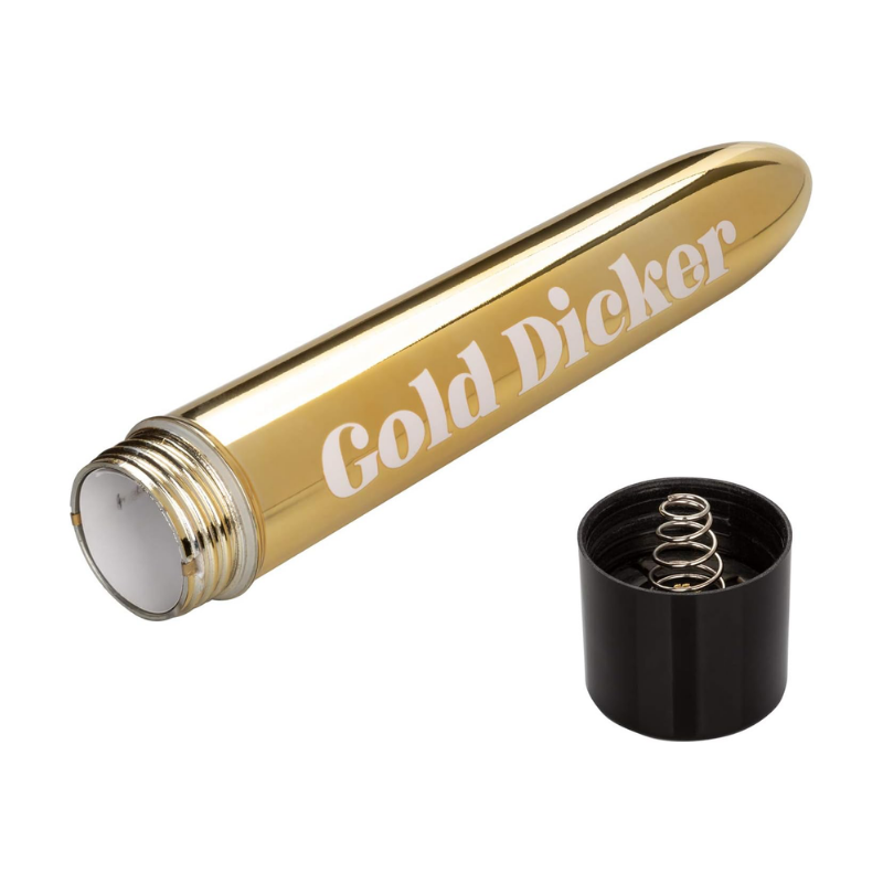 Naughty Bits® Gold Dicker™ Personal Vibrator - CalExotics, vista 4