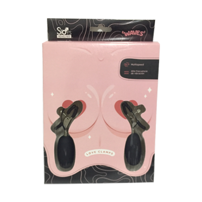 Love Clamps Pinzas Pezoneras con Vibración y Presión - juguete sumisión y dominación