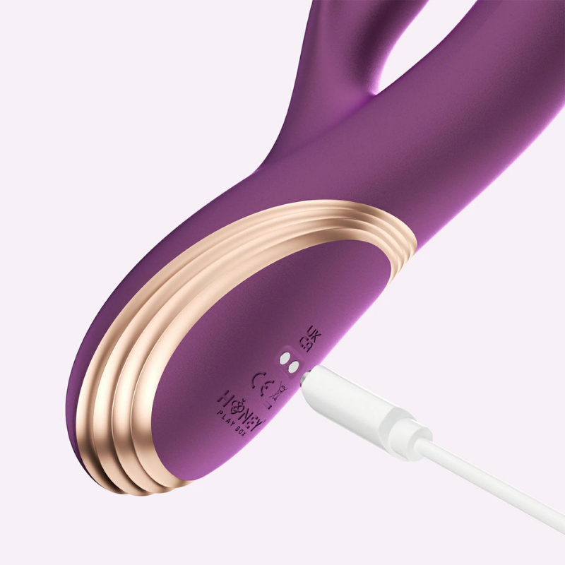 Vibrador Rabbit con Bolas G-Iggle Gem Purple - Honey Play Box - Imagen 4 | La Juguetería de Adultos