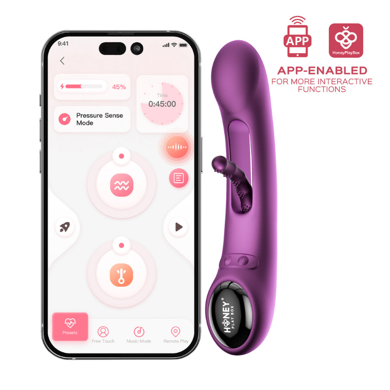 Vibrador Tapping Punto G Tempo Purple con App - vibrador recargable