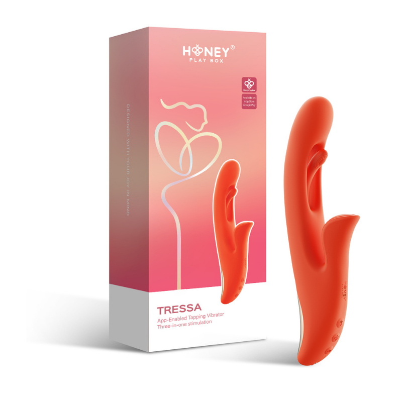 Vibrador Tapping 3 en 1 Tressa Orange con App