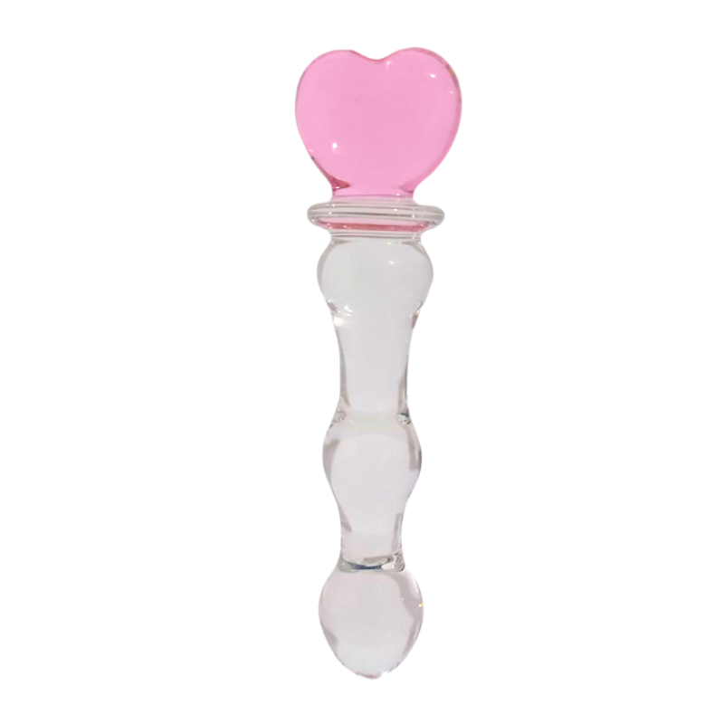 Plug Estimulante de Cristal con Corazón Rosa