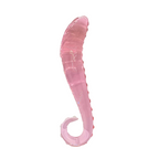 Dildo de Cristal Tentáculo Rosa – Texturizado y Fantástico - plug anal de silicona