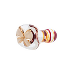 Plug Anal de Cristal con Mariposa – Vidrio Decorativo - plug anal de silicona