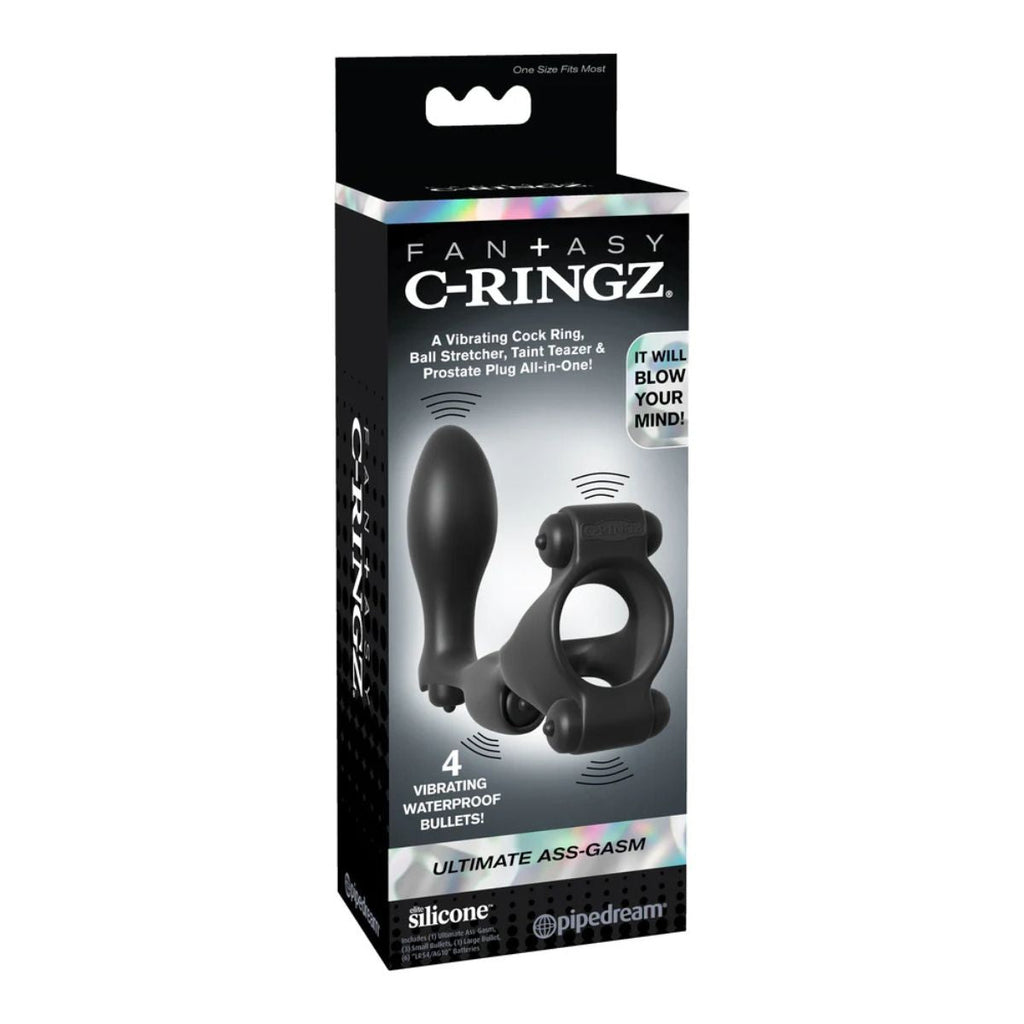 Ultimate Ass-Gasm – Anillo para Pene con Vibrador de Próstata