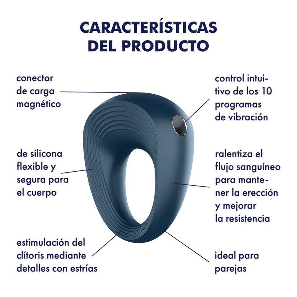 Satisfyer Power Ring – Anillo Vibrador para Pene - anillo retardador erección