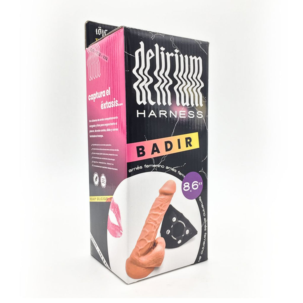 Arnés Delirum Badir con Dildo 22 cm - arnés strap on ajustable