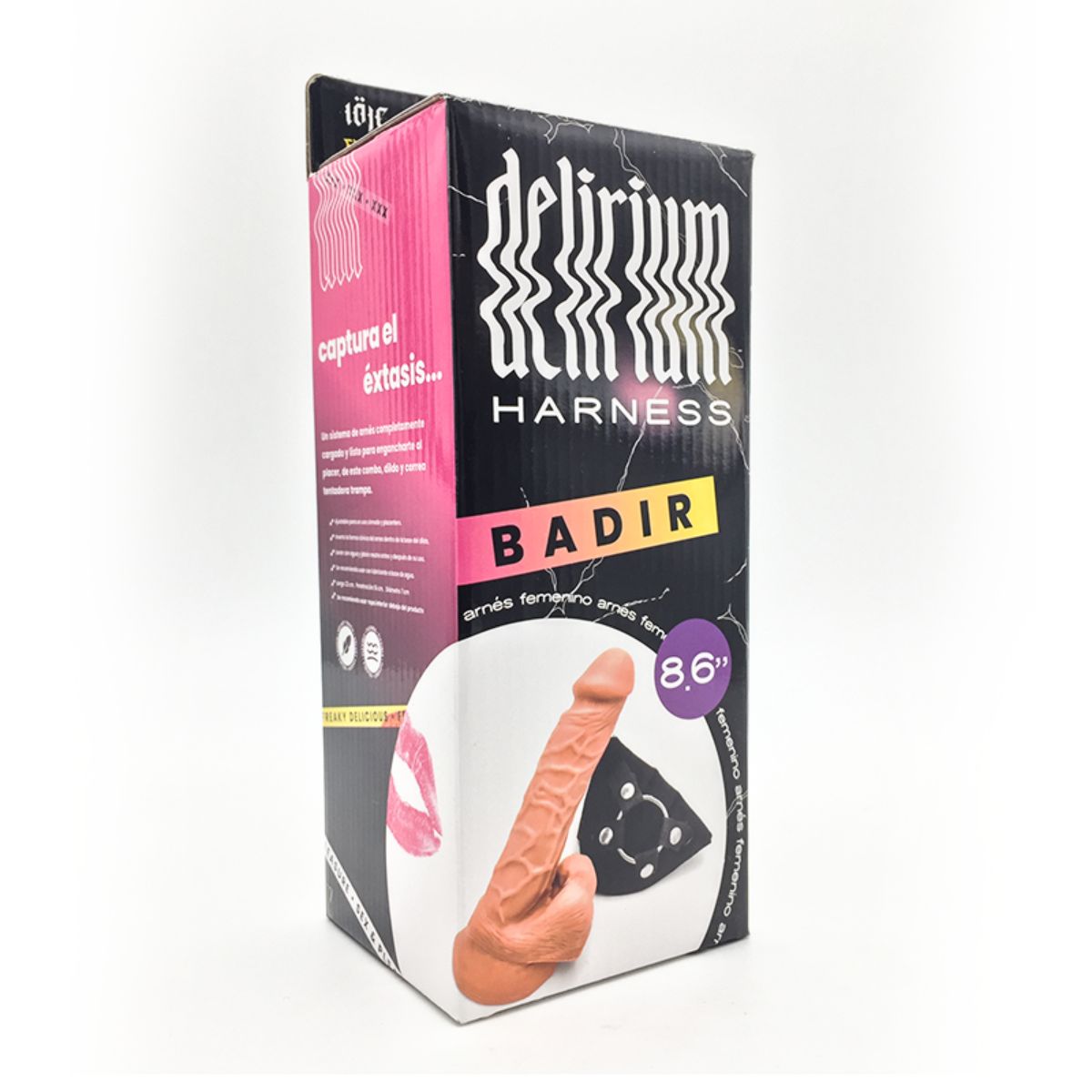 Arnés Delirum Badir con Dildo 22 cm - arnés strap on ajustable
