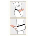 Pipedream Strap-On Hueco 23 cm con Testículos Bicolor Claro/Negro - strap on lésbico y heterosexual