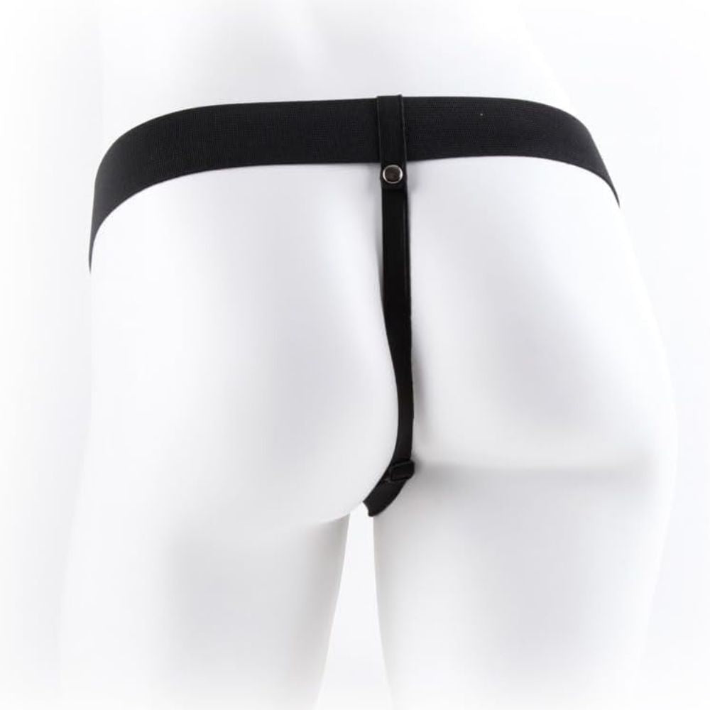 Pipedream Strap-On Hueco 23 cm con Testículos Bicolor Claro/Negro - arnés con dildo