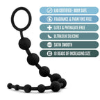 Anal Adventures Platinum Bolas Anales Grandes Negro - tapón anal para parejas