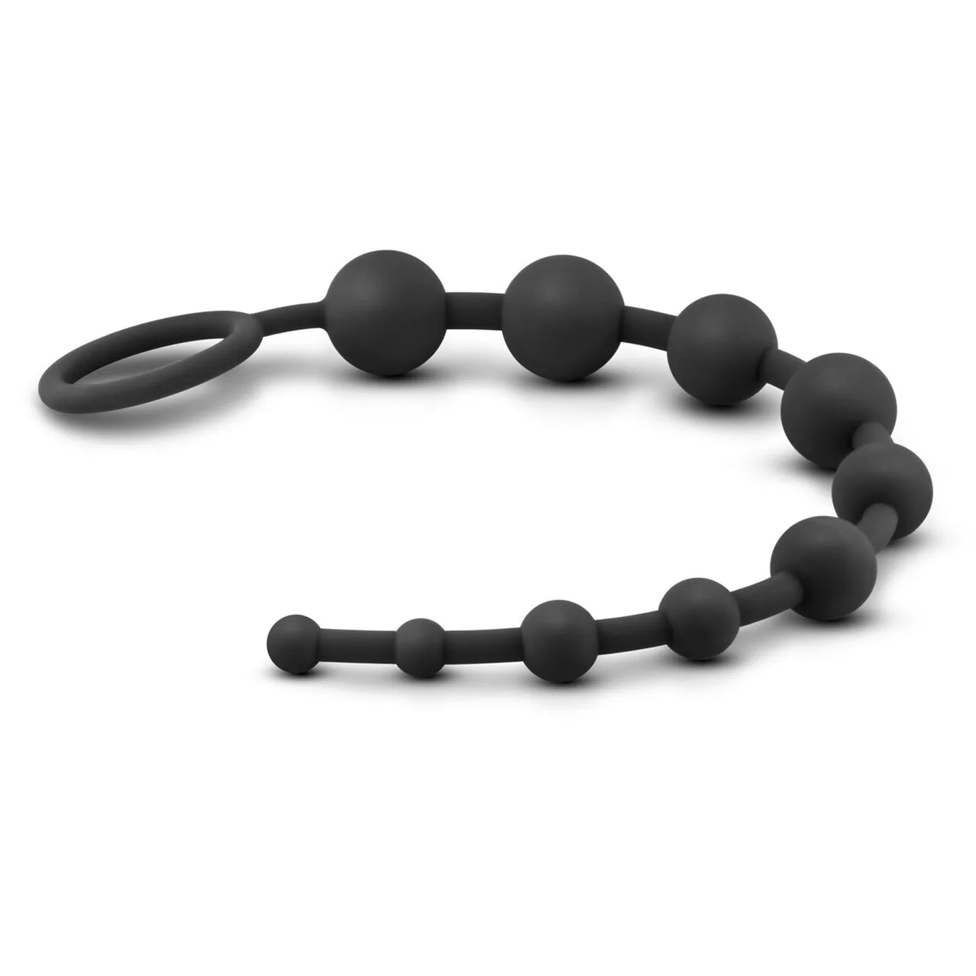 Anal Adventures Platinum Bolas Anales Grandes Negro - plug anal con vibración