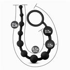 Anal Adventures Platinum Bolas Anales Grandes Negro - juguete anal body safe