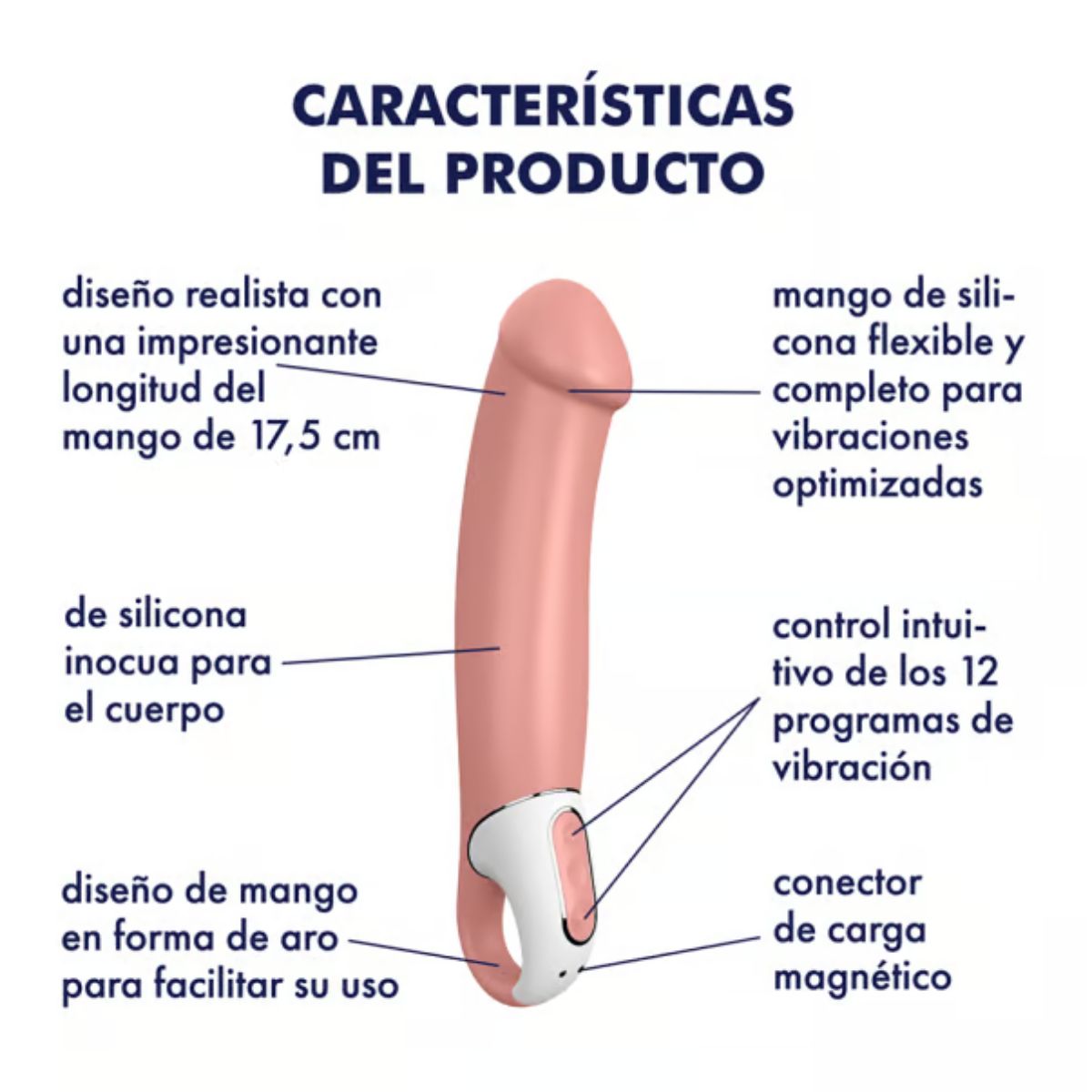 Satisfyer Master XXL Consolador Vibrador Grande - consolador realista